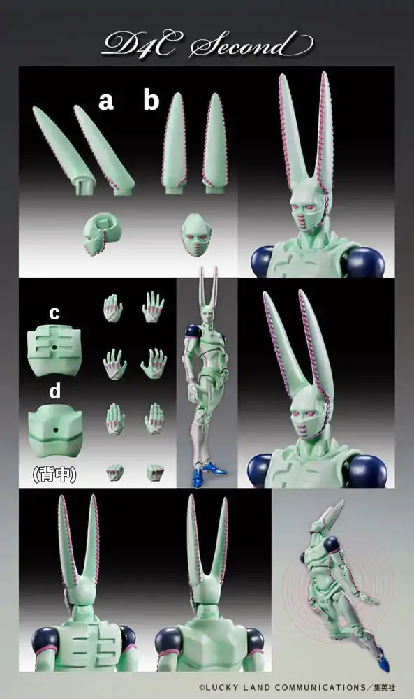 JoJo's Bizarre Adventure Part7 Steel Ball Run Super Action Figurină Chozokado D4C Second 20 cm poza produsului