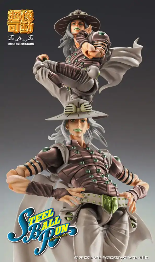 Figurină Super Action JoJo's Bizarre Adventure Part7 Steel Ball Run Chozokado Gyro Zeppeli Third 16 cm poza produsului