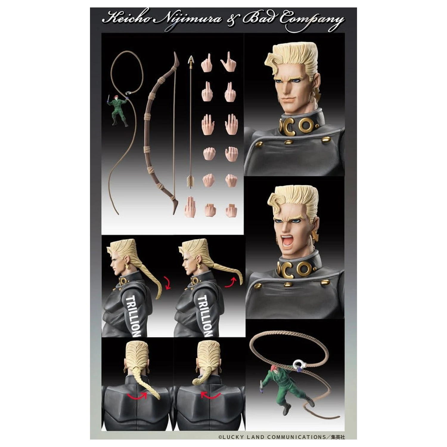 JoJo's Bizarre Adventure Diamond Is Unbreakable Figurina de actiune Chozokado Keicho Nijimura & Bad Company 17 cm poza produsului
