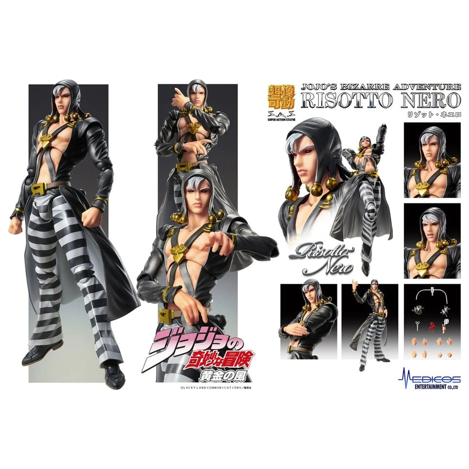 JoJo's Bizarre Adventure Golden Wind Figurina de actiune Risotto Nero 16 cm poza produsului