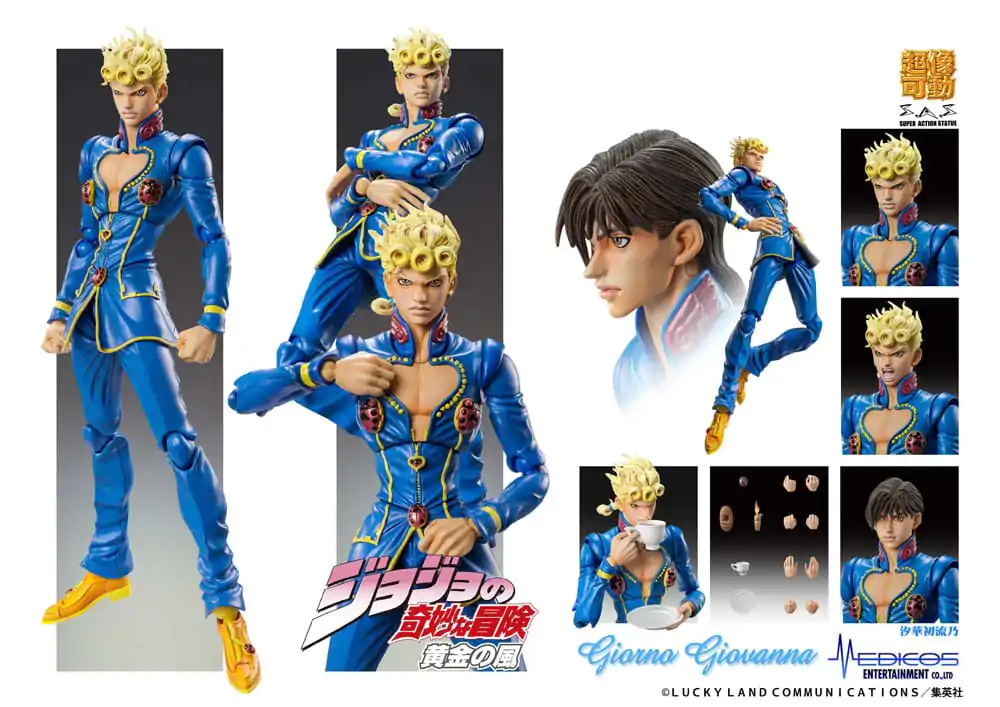 JoJo's Bizarre Adventure Part 5: Golden Wind Figurina de actiune Chozokado Giorno Giovanna Second 15 cm poza produsului