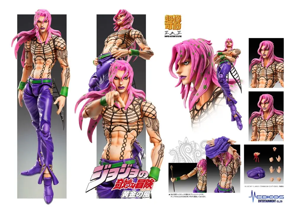 JoJo's Bizarre Adventure Part5 Figurina Super Acțiune Articulată Chozokado (Diavolo) (re-run) 15 cm poza produsului