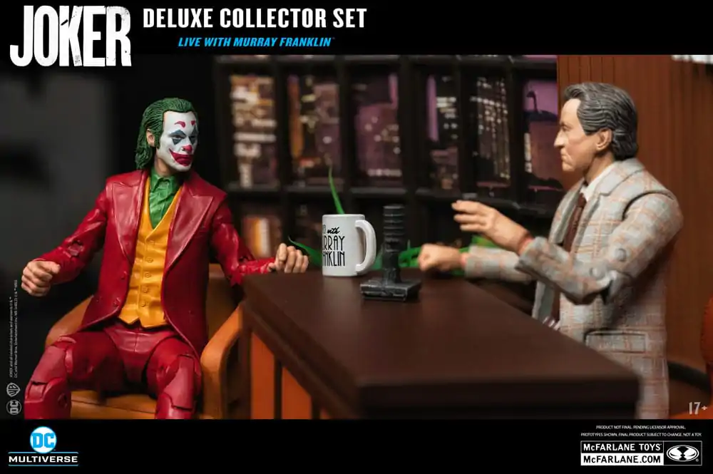 Figurină de acțiune de colecție deluxe Joker DC Multiverse (Joker Movie) The Joker (Live with Murray Franklin) ediție limitată 18 cm poza produsului
