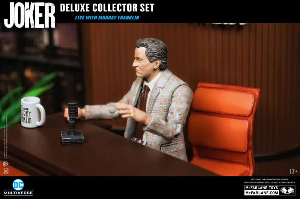 Figurină de acțiune de colecție deluxe Joker DC Multiverse (Joker Movie) The Joker (Live with Murray Franklin) ediție limitată 18 cm poza produsului