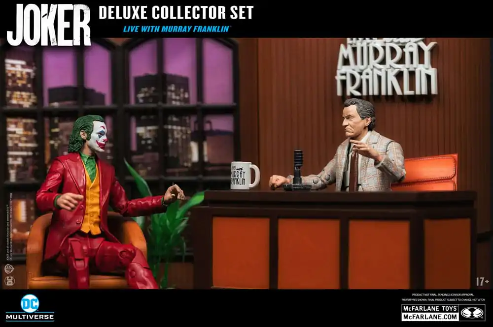 Figurină de acțiune de colecție deluxe Joker DC Multiverse (Joker Movie) The Joker (Live with Murray Franklin) ediție limitată 18 cm poza produsului