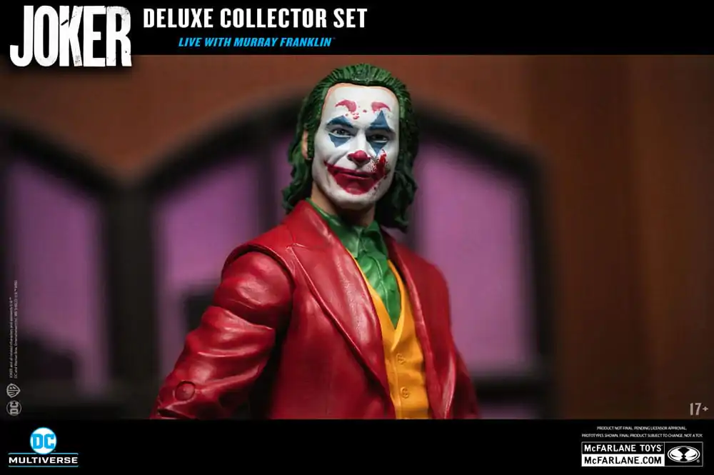 Figurină de acțiune de colecție deluxe Joker DC Multiverse (Joker Movie) The Joker (Live with Murray Franklin) ediție limitată 18 cm poza produsului