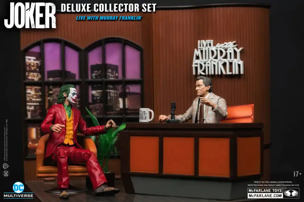 Figurină de acțiune de colecție deluxe Joker DC Multiverse (Joker Movie) The Joker (Live with Murray Franklin) ediție limitată 18 cm poza produsului