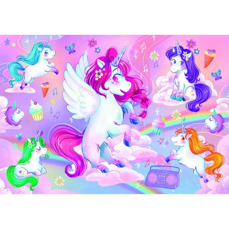 Jolly Unicorns maxi puzzle 24 piese poza produsului