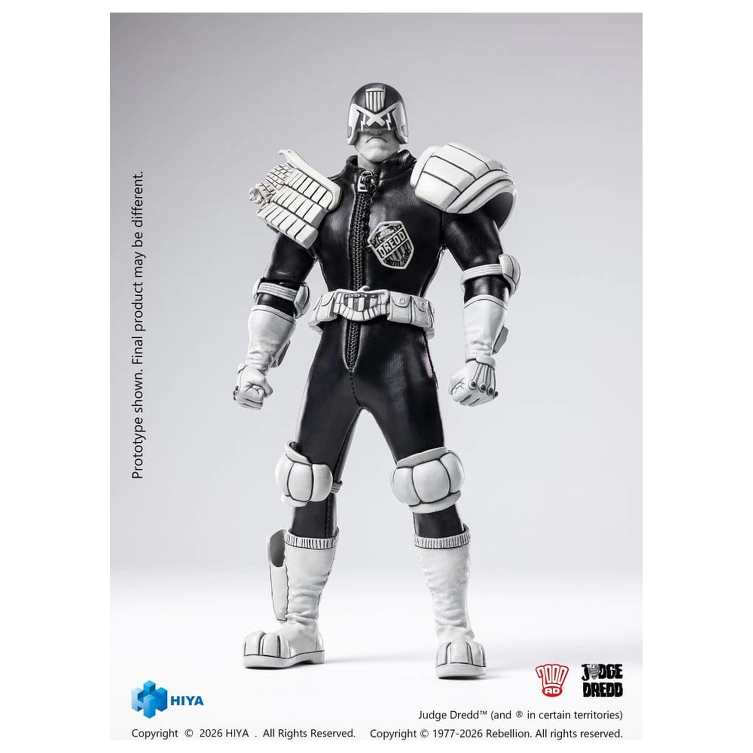 Judge Dredd Exquisite Super Figurina de actiune 1/12 Judge Dredd Black & White Ver. 15 cm poza produsului