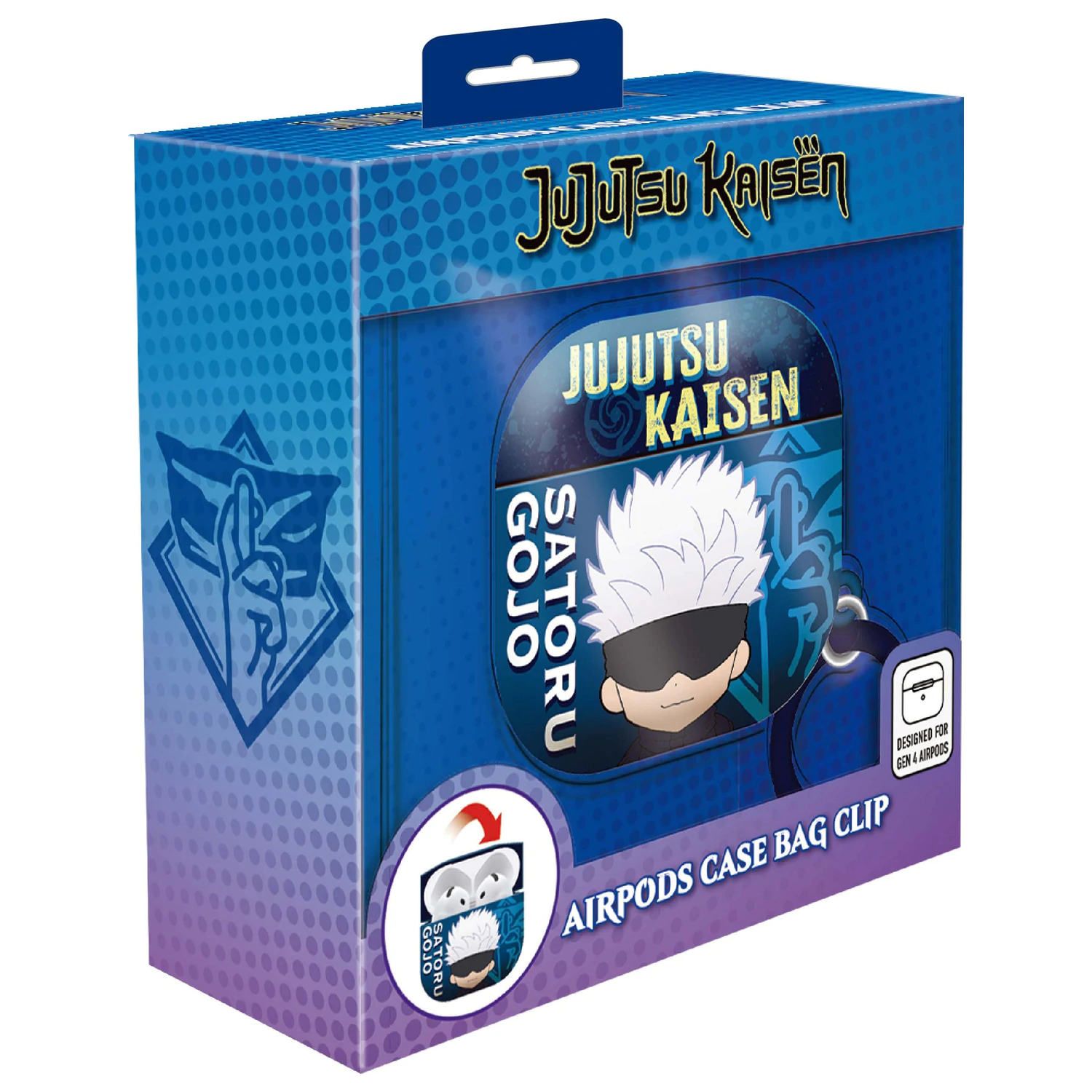 Jujutsu Kaisen Gojo Husa AirPod-uri din spuma 3D cu clip pentru geanta poza produsului