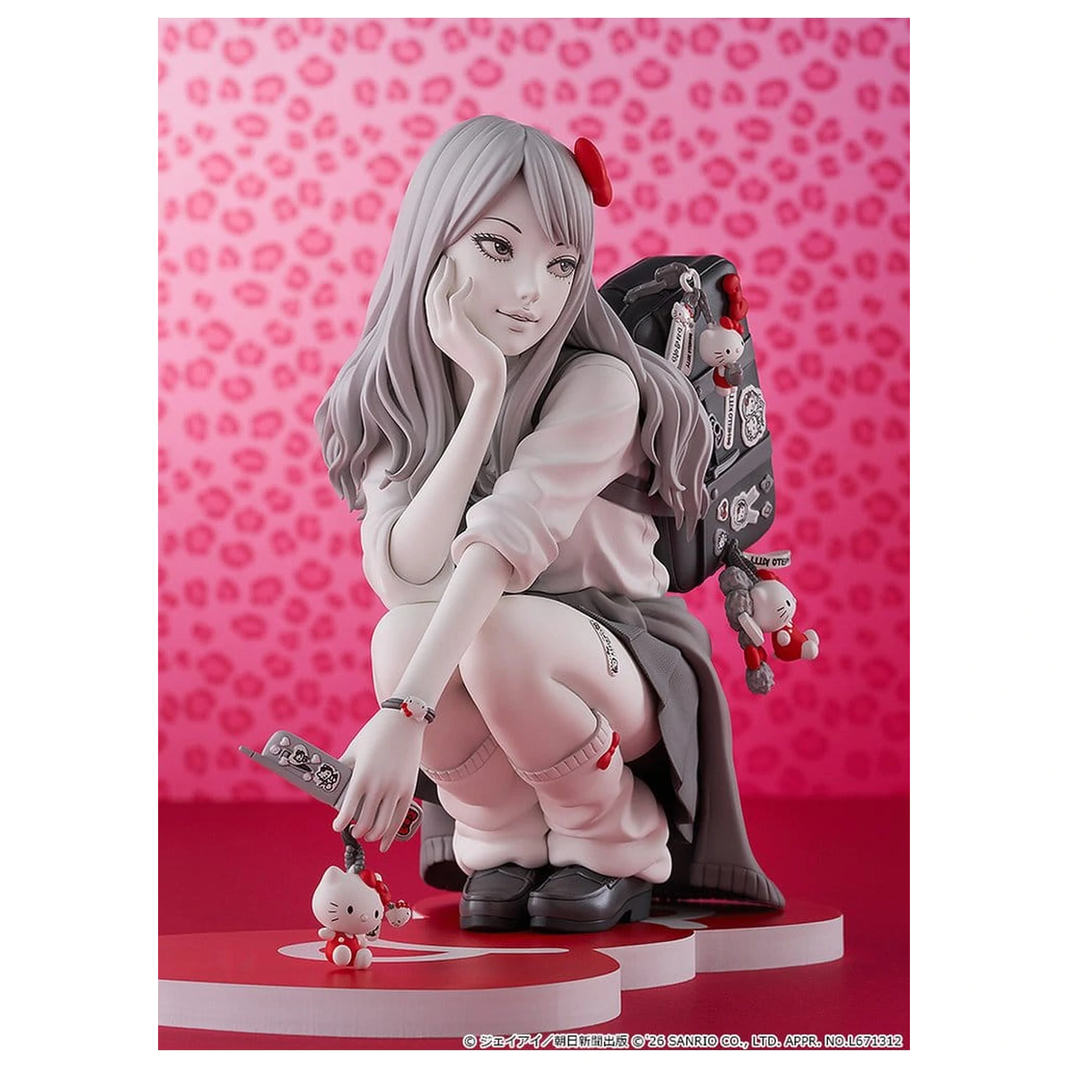 Junji Ito figurina PVC Gyaru Tomie x Hello Kitty 14 cm poza produsului