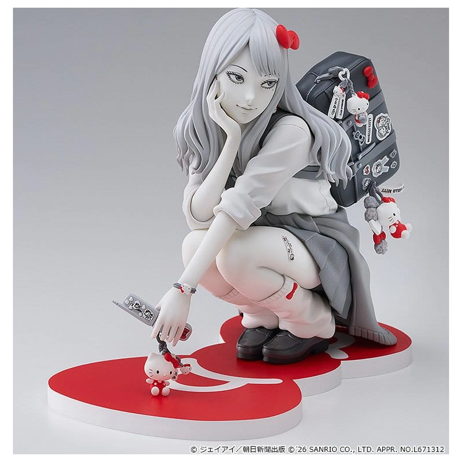 Junji Ito figurina PVC Gyaru Tomie x Hello Kitty 14 cm poza produsului