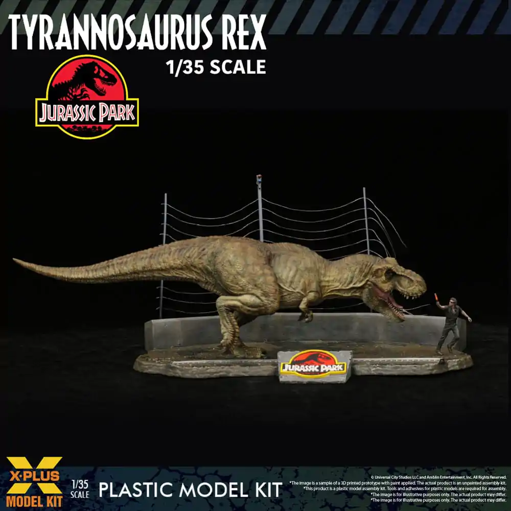 Kit Model Plastic Jurassic Park 1/35 Tyrannosaurus Rex 42 cm poza produsului