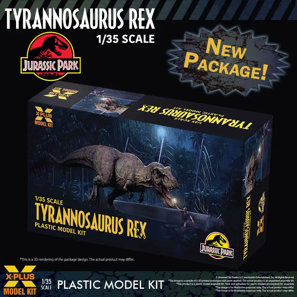 Kit Model Plastic Jurassic Park 1/35 Tyrannosaurus Rex 42 cm poza produsului