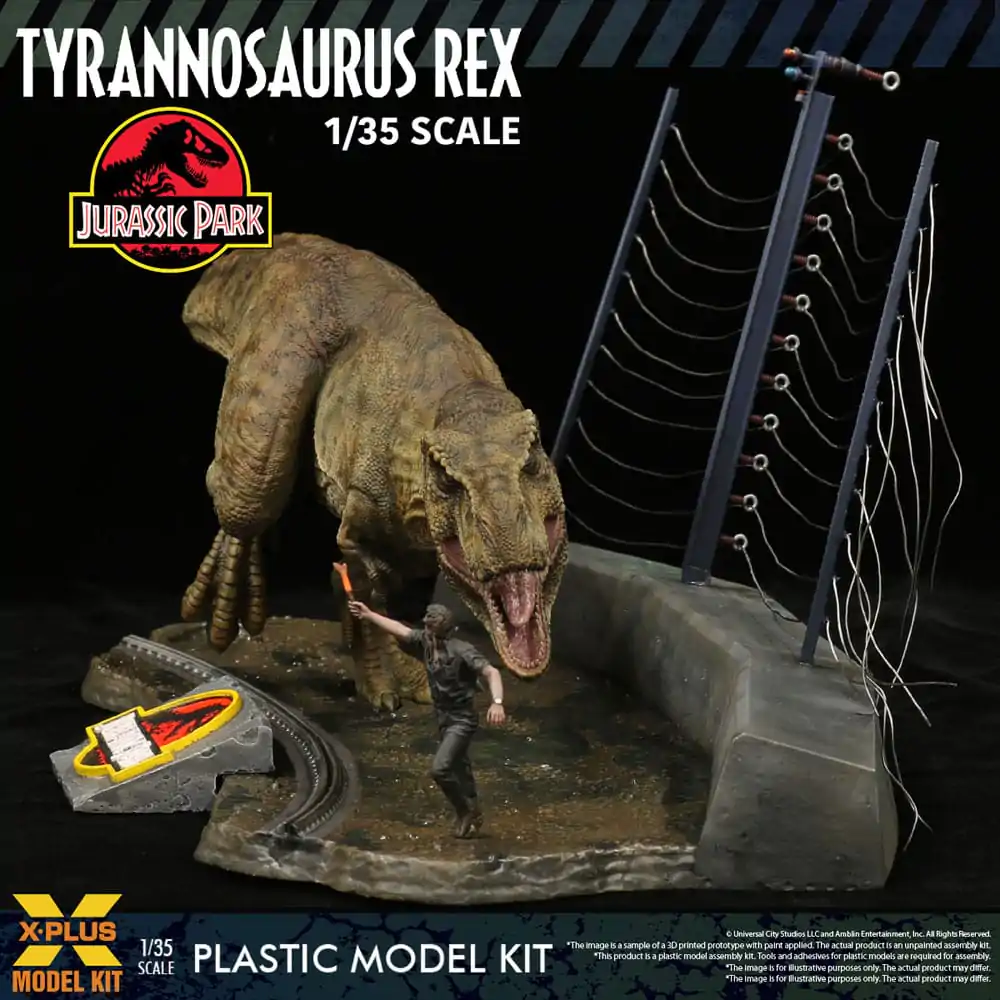 Kit Model Plastic Jurassic Park 1/35 Tyrannosaurus Rex 42 cm poza produsului