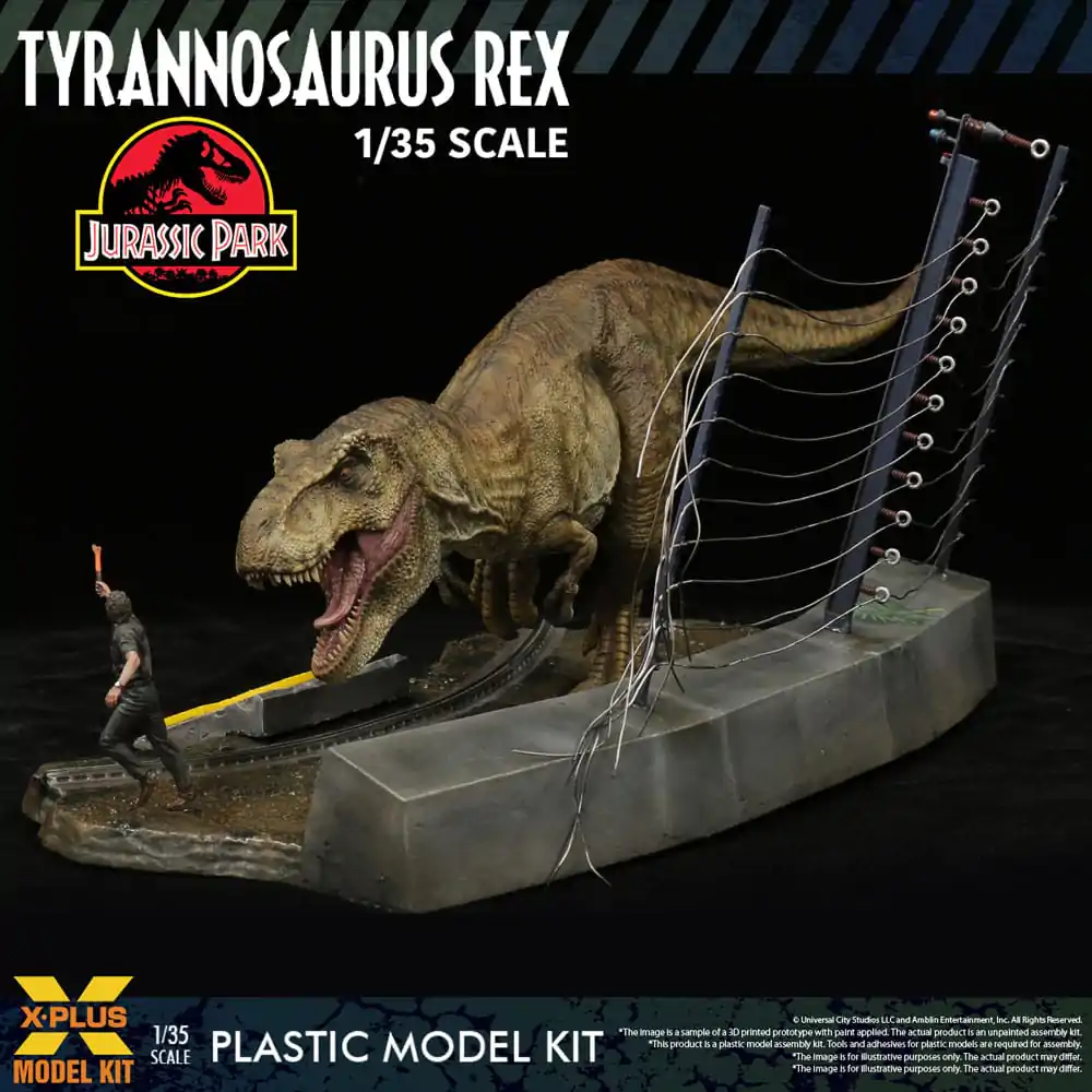 Kit Model Plastic Jurassic Park 1/35 Tyrannosaurus Rex 42 cm poza produsului