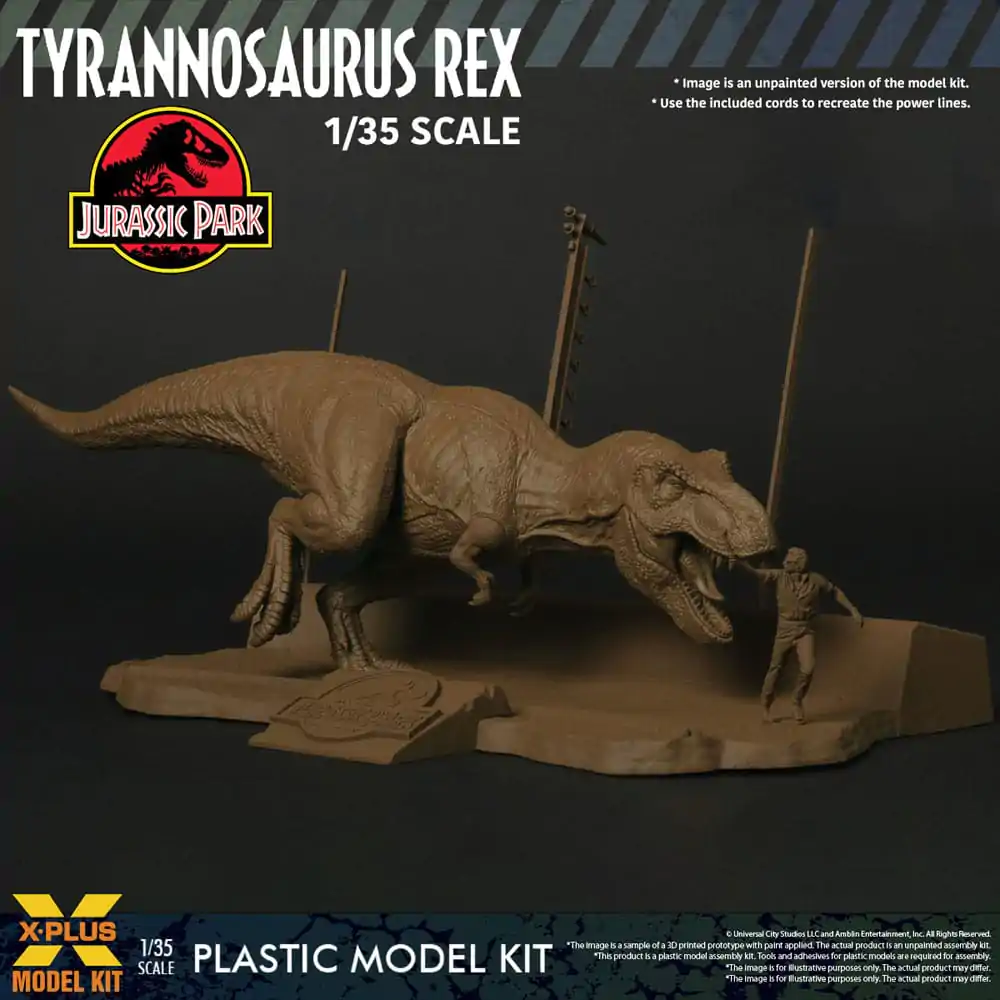 Kit Model Plastic Jurassic Park 1/35 Tyrannosaurus Rex 42 cm poza produsului