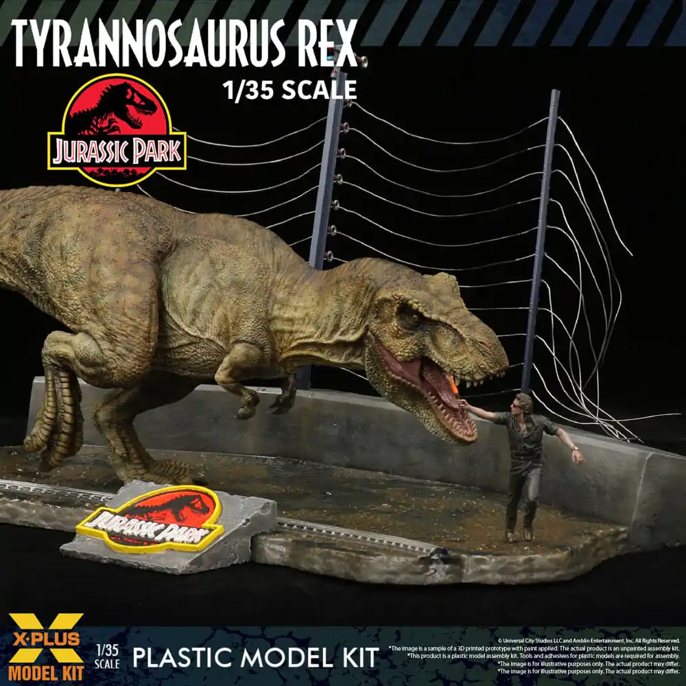 Kit Model Plastic Jurassic Park 1/35 Tyrannosaurus Rex 42 cm poza produsului