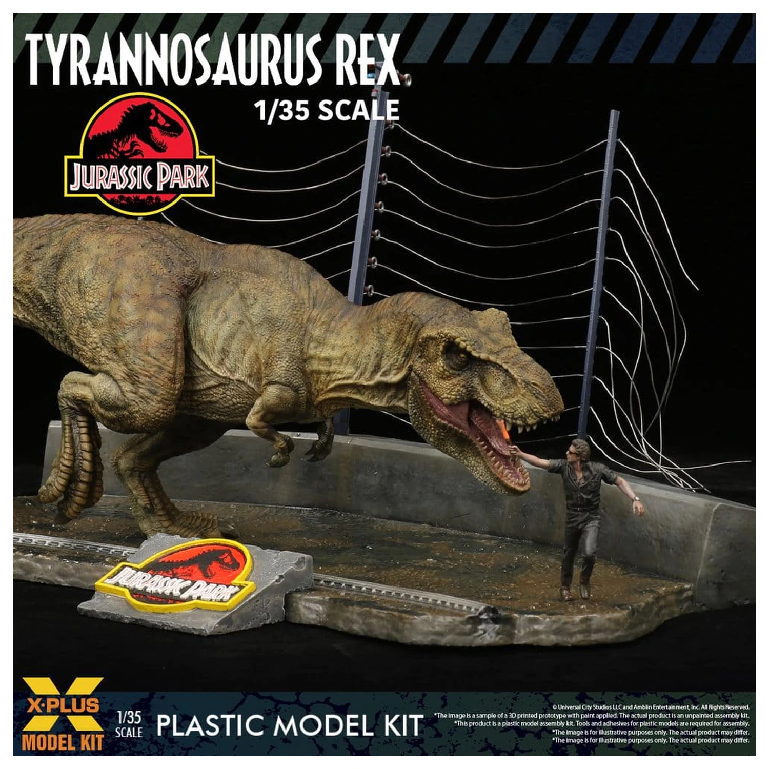 Jurassic Park Kit Model din Plastic 1/35 Tyrannosaurus Rex 42 cm poza produsului