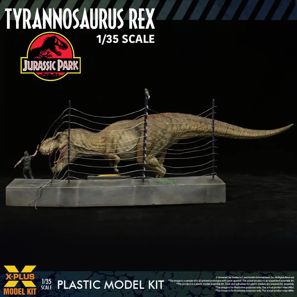 Kit Model Plastic Jurassic Park 1/35 Tyrannosaurus Rex 42 cm poza produsului