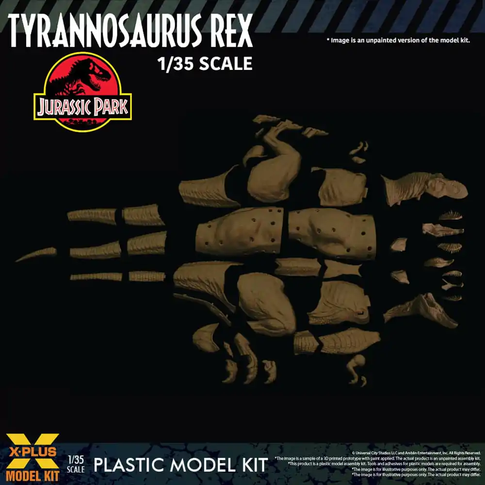 Kit Model Plastic Jurassic Park 1/35 Tyrannosaurus Rex 42 cm poza produsului