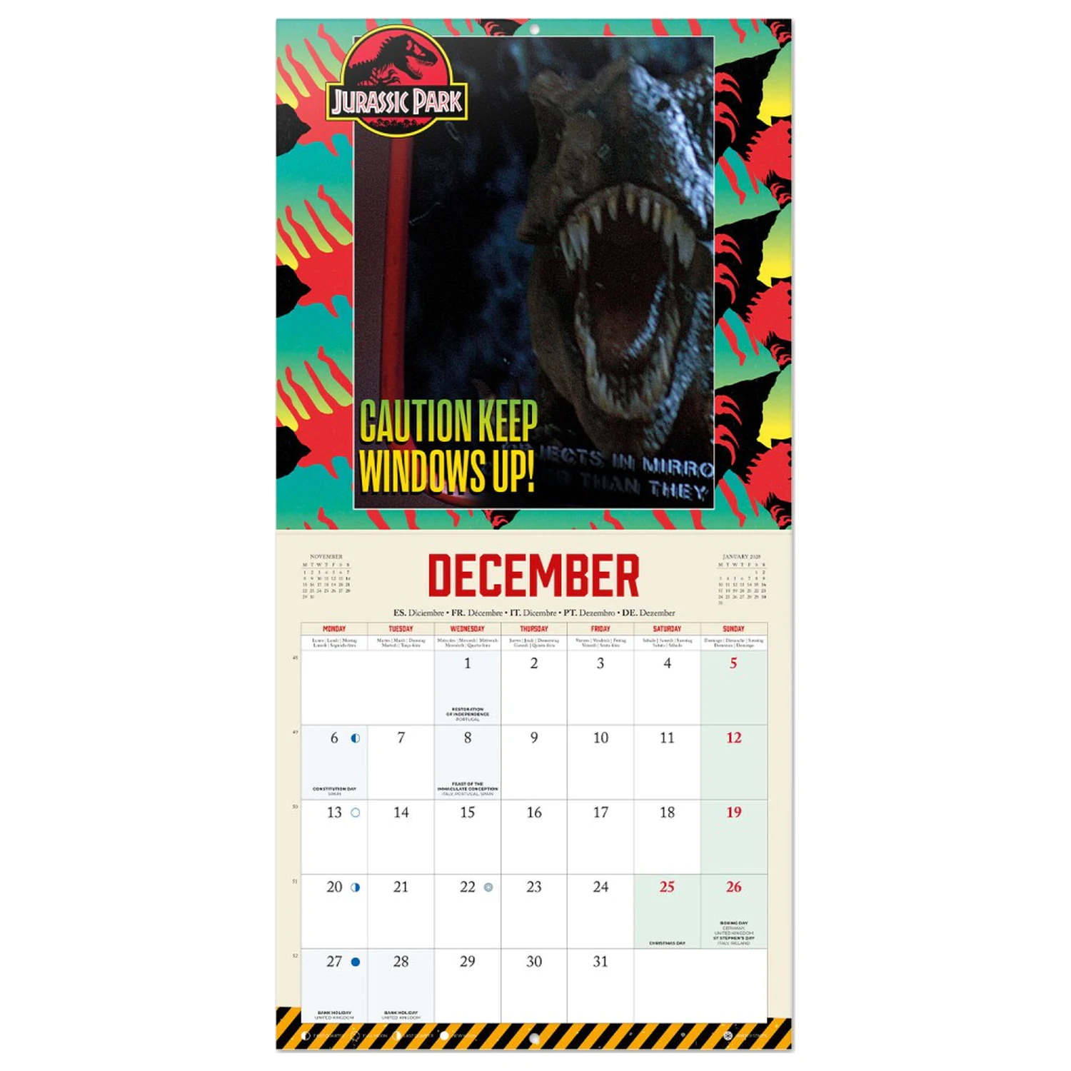 Jurassic Park 2027 calendar de perete 30 x 30 cm poza produsului