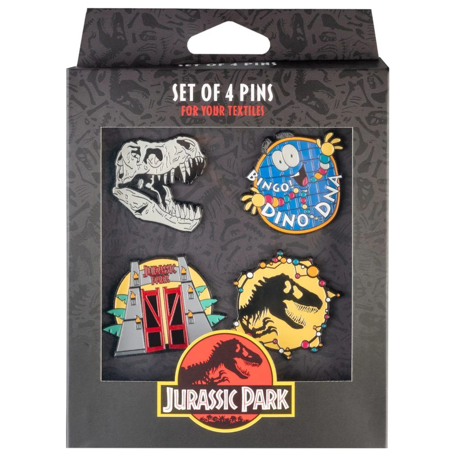 Jurassic Park set de 4 insigne poza produsului