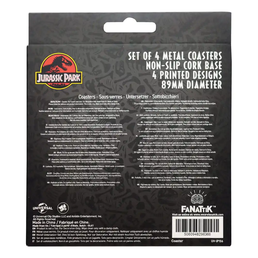 Jurassic Park Coaster Set de 4 poza produsului