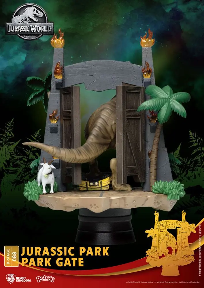 Jurassic Park D-Stage PVC Diorama Poartă parc 15 cm poza produsului