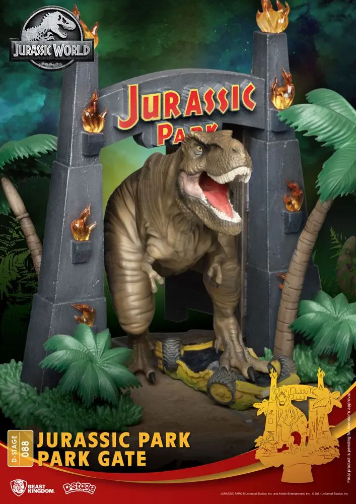 Jurassic Park D-Stage PVC Diorama Poartă parc 15 cm poza produsului