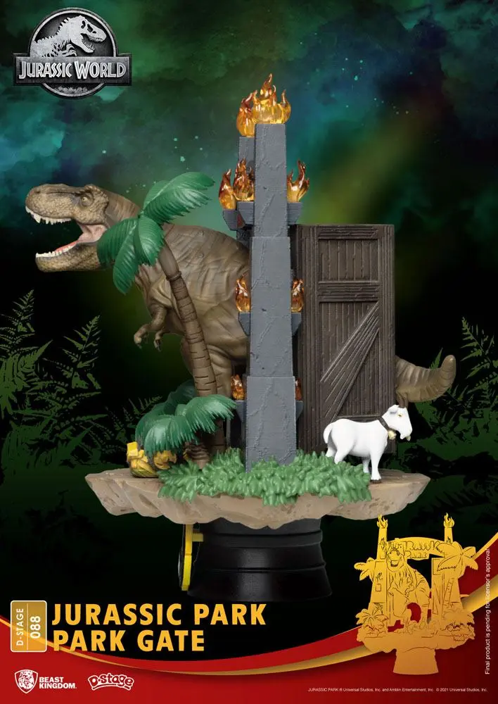 Jurassic Park D-Stage PVC Diorama Poartă parc 15 cm poza produsului