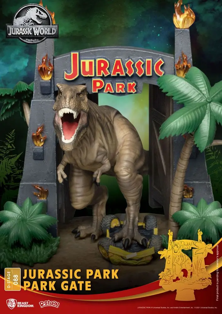 Jurassic Park D-Stage PVC Diorama Poartă parc 15 cm poza produsului