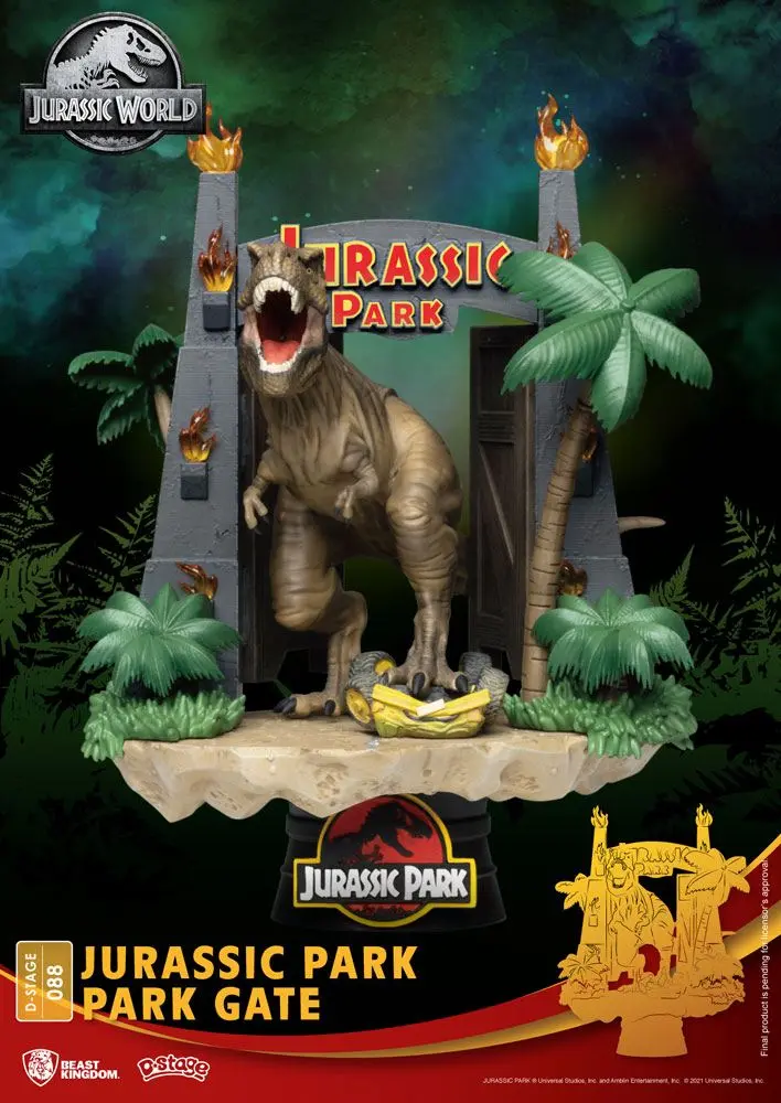 Jurassic Park D-Stage PVC Diorama Poartă parc 15 cm poza produsului