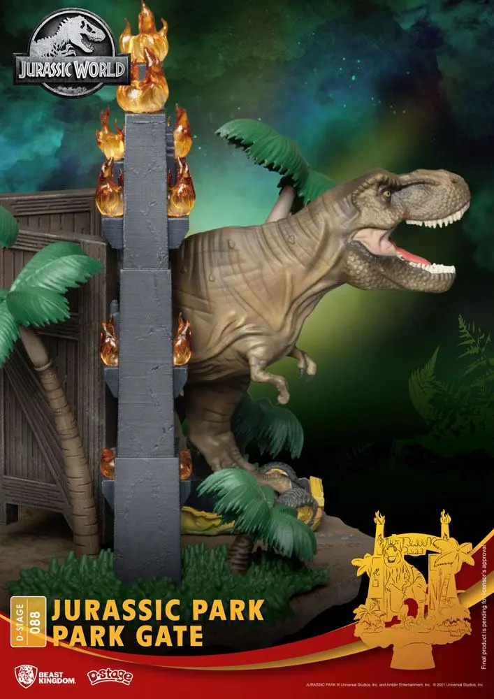 Jurassic Park D-Stage PVC Diorama Poartă parc 15 cm poza produsului