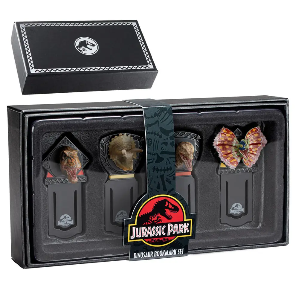 Set 4 semne de carte Jurassic Park Dinosaurs poza produsului