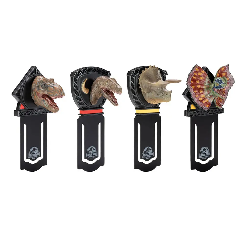 Set 4 semne de carte Jurassic Park Dinosaurs poza produsului