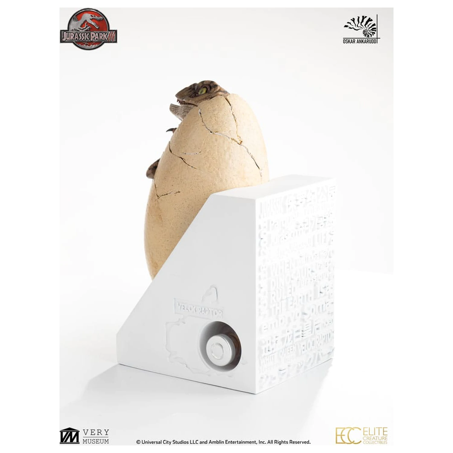 Jurassic Park III ECC Elite Creature Line Statuie White Queen Hatching Egg 13 cm poza produsului