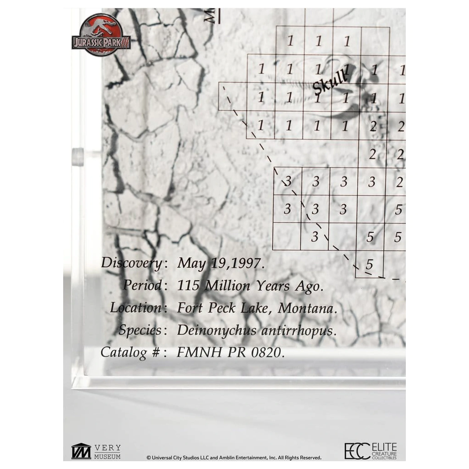 Jurassic Park III Excavation Map Velociraptor 27 cm poza produsului