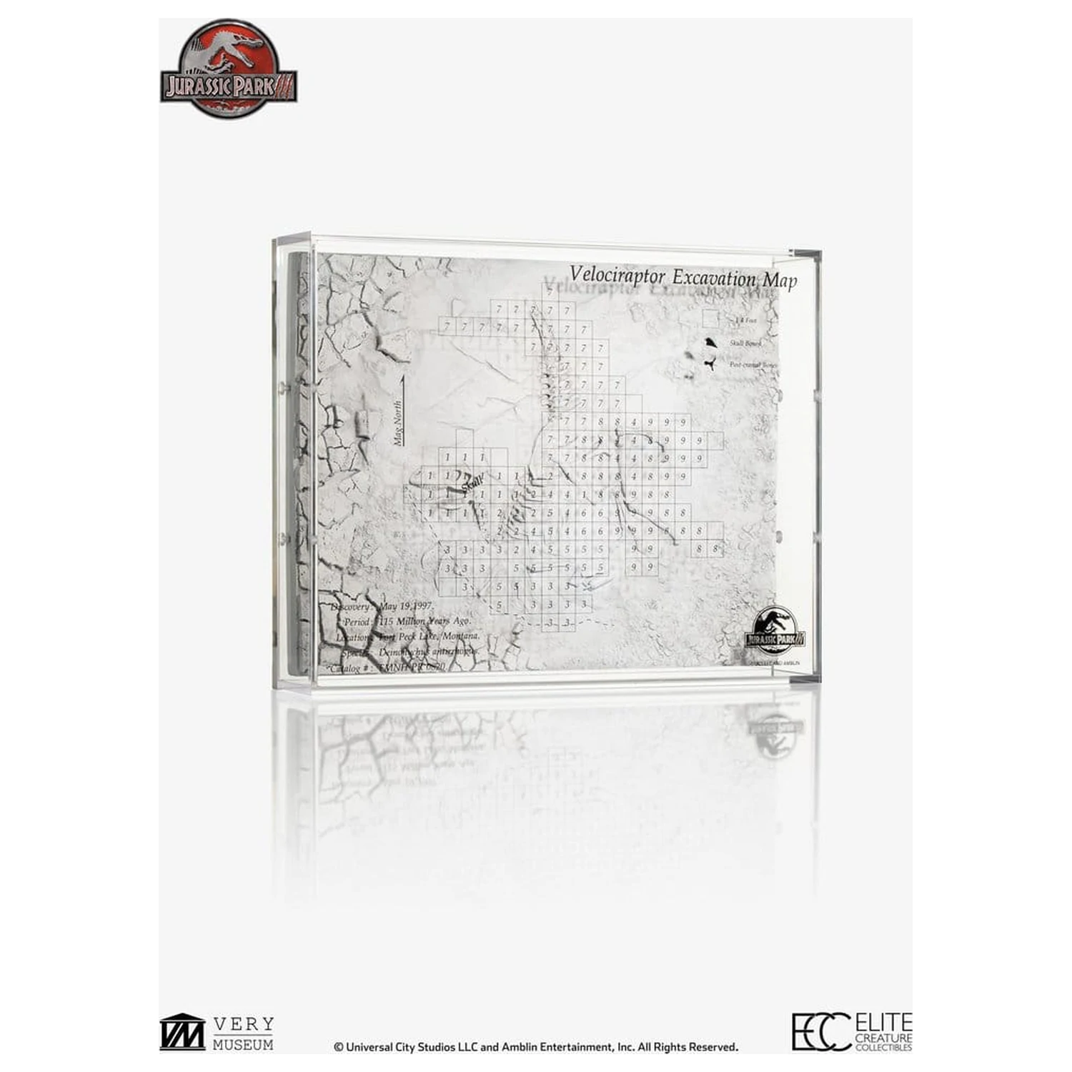 Jurassic Park III Excavation Map Velociraptor 27 cm poza produsului