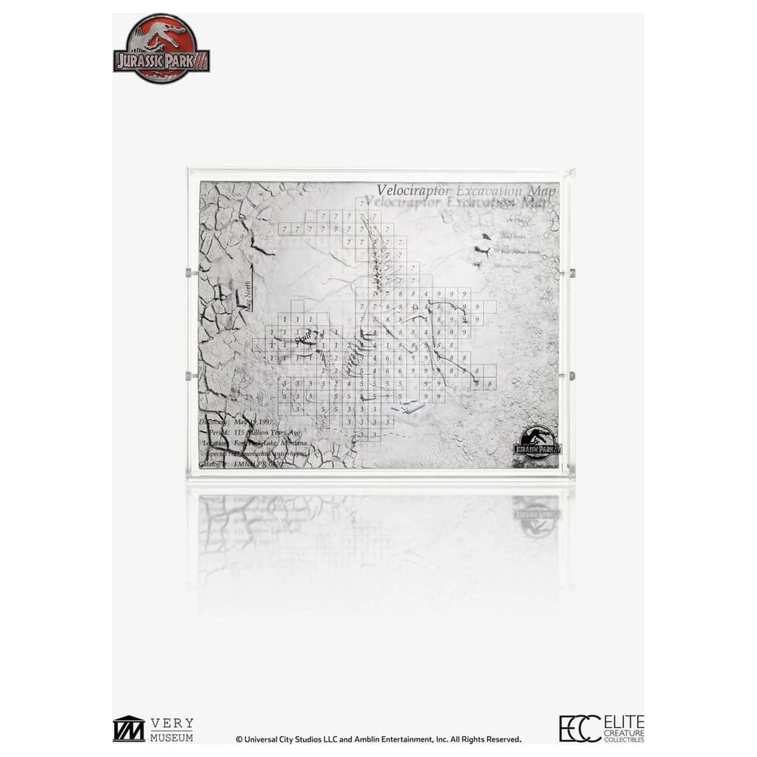 Jurassic Park III Excavation Map Velociraptor 27 cm poza produsului