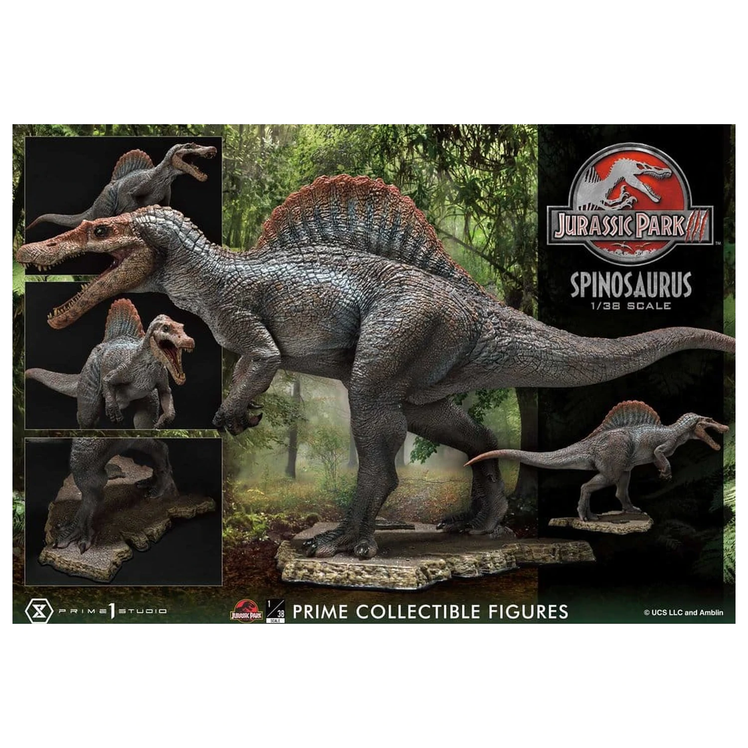 Jurassic Park III (Film) Prime Collectible Figurine Statuie 1/38 Spinosaurus 24 cm poza produsului