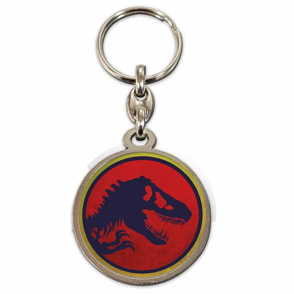 Breloc Metalic Jurassic Park Logo 7 cm poza produsului