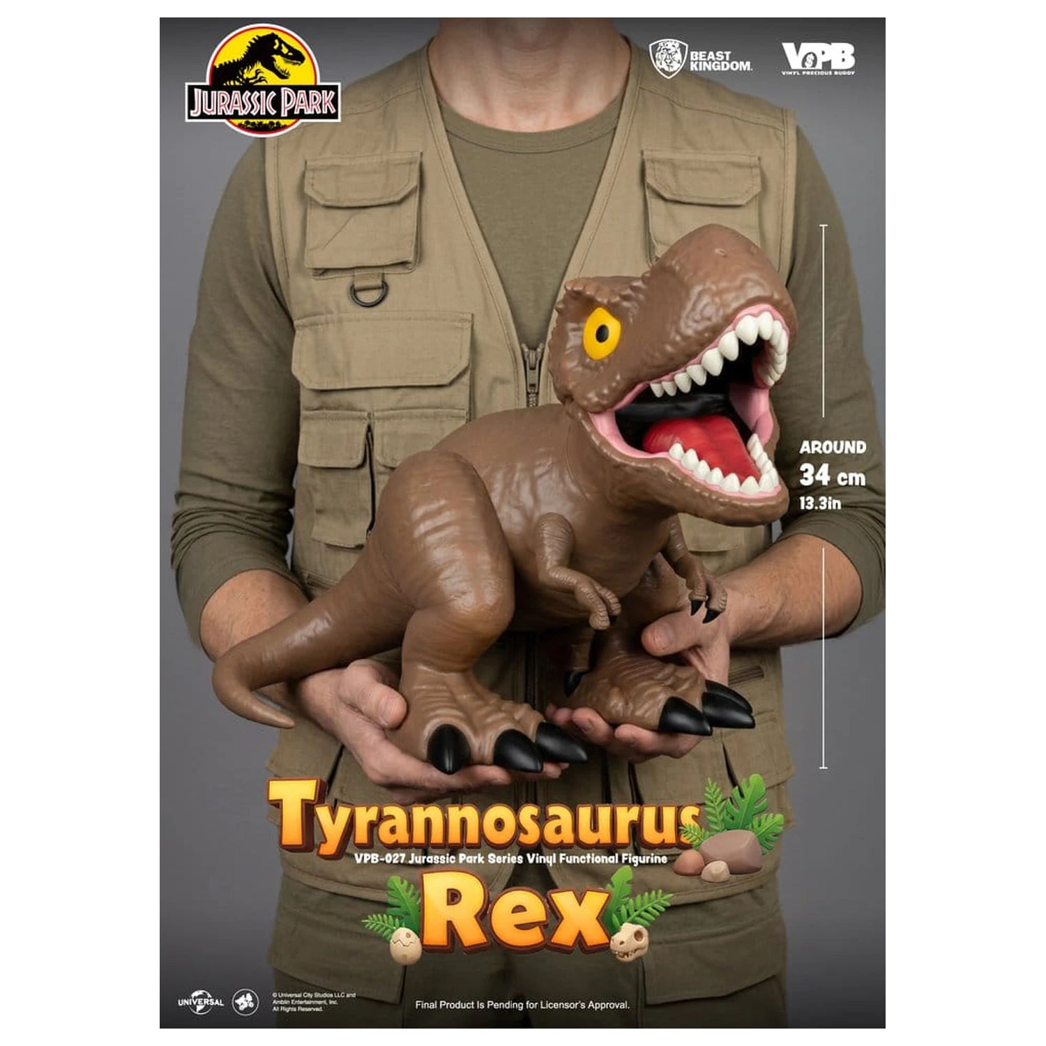 Jurassic Park Vinyl Bank Large Series Tyrannosaurus Rex 34 cm poza produsului