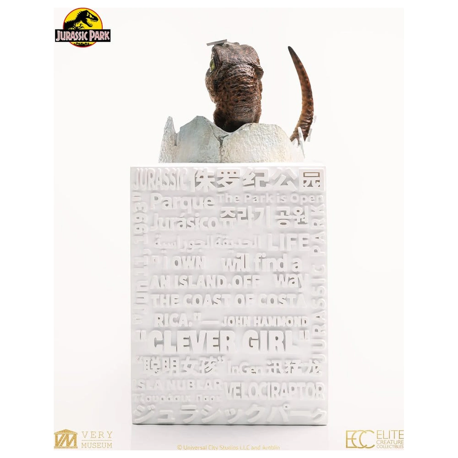 Jurassic Park Replica Bust Velociraptor Hatching Egg 24 cm poza produsului