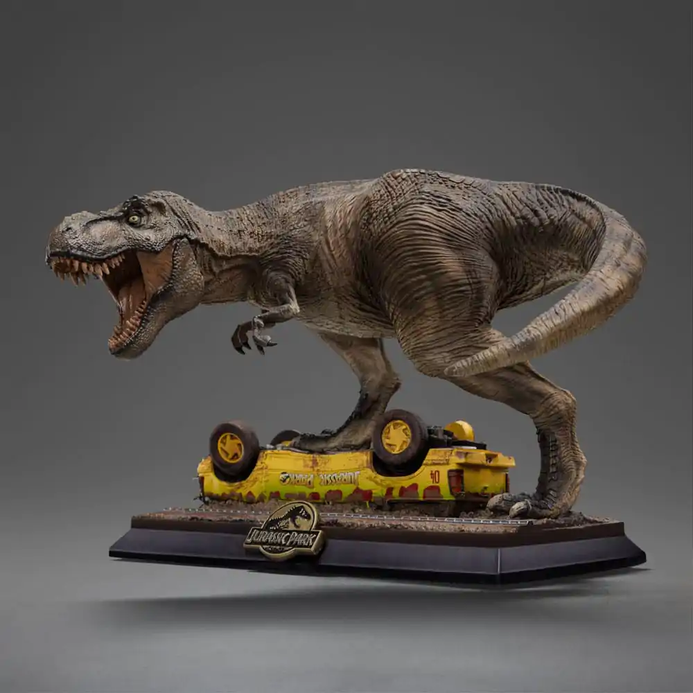 Jurassic Park Icons Statuie PVC T-Rex Attack 15 cm poza produsului