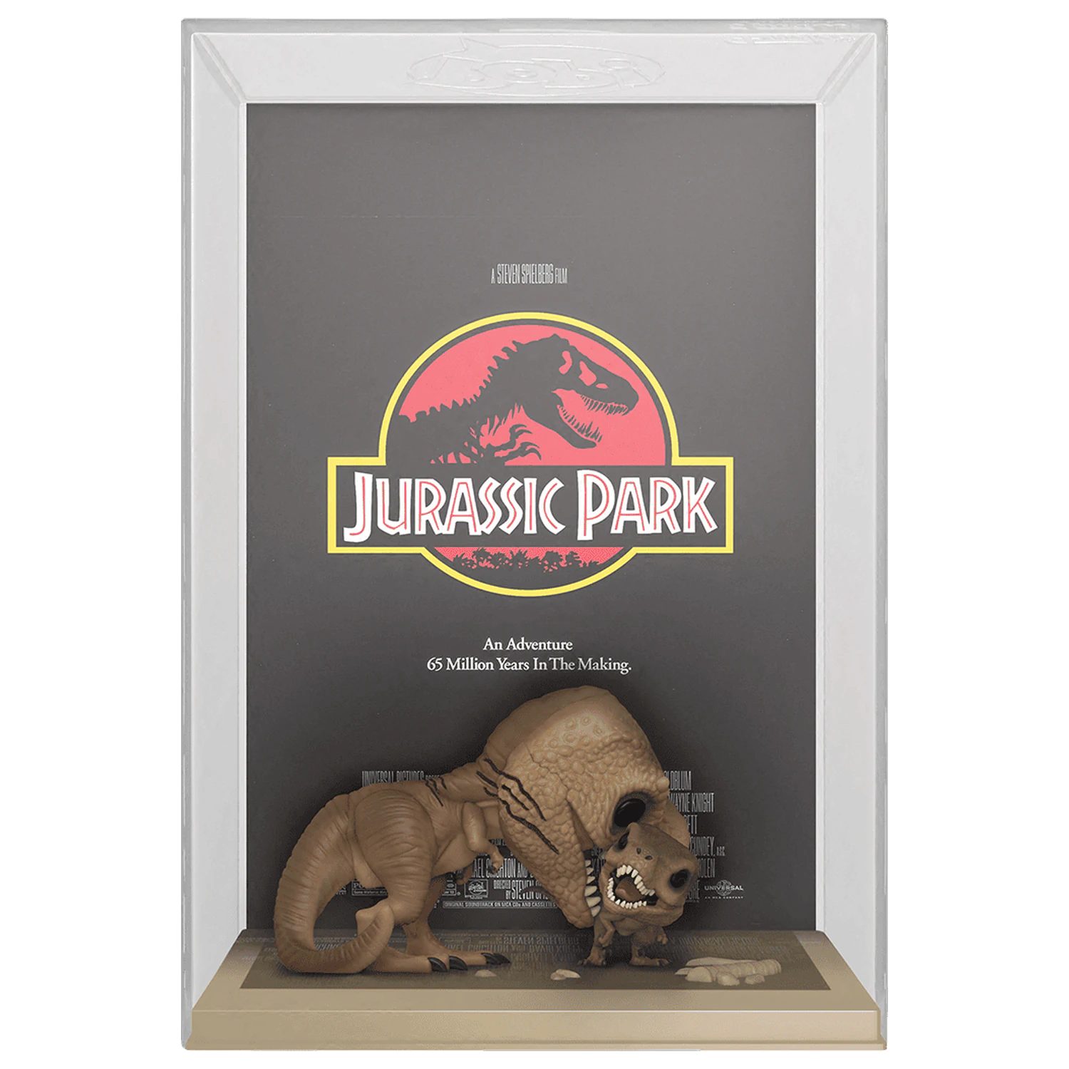 Jurassic Park POP! Poster Film & Figurina Tyrannosaurus Rex & Velociraptor 9 cm poza produsului