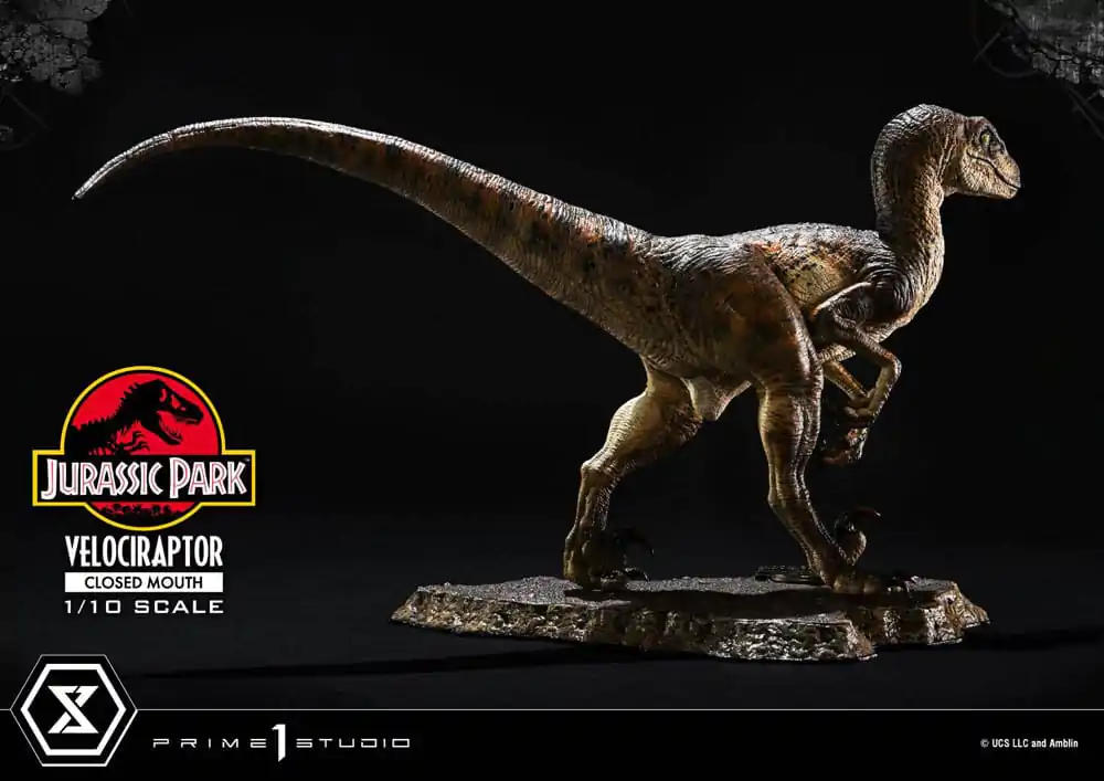 Jurassic Park Prime Collectibles Statuie 1/10 Velociraptor Gură Închisă 19 cm poza produsului