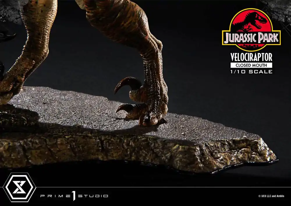 Jurassic Park Prime Collectibles Statuie 1/10 Velociraptor Gură Închisă 19 cm poza produsului