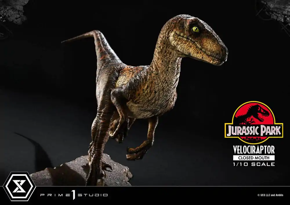 Jurassic Park Prime Collectibles Statuie 1/10 Velociraptor Gură Închisă 19 cm poza produsului