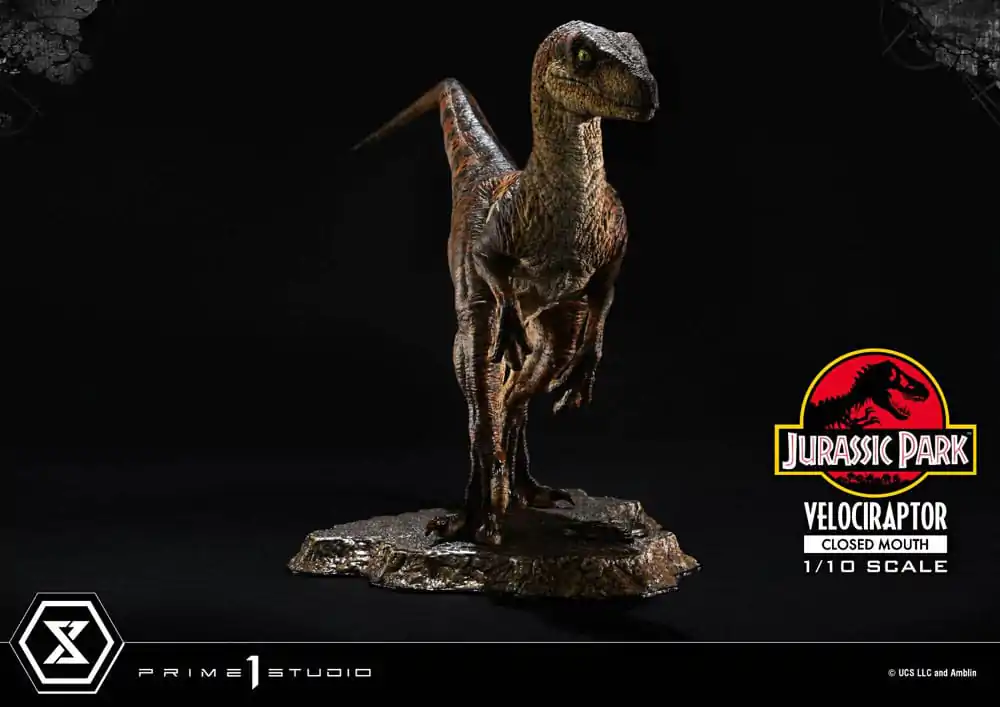 Jurassic Park Prime Collectibles Statuie 1/10 Velociraptor Gură Închisă 19 cm poza produsului